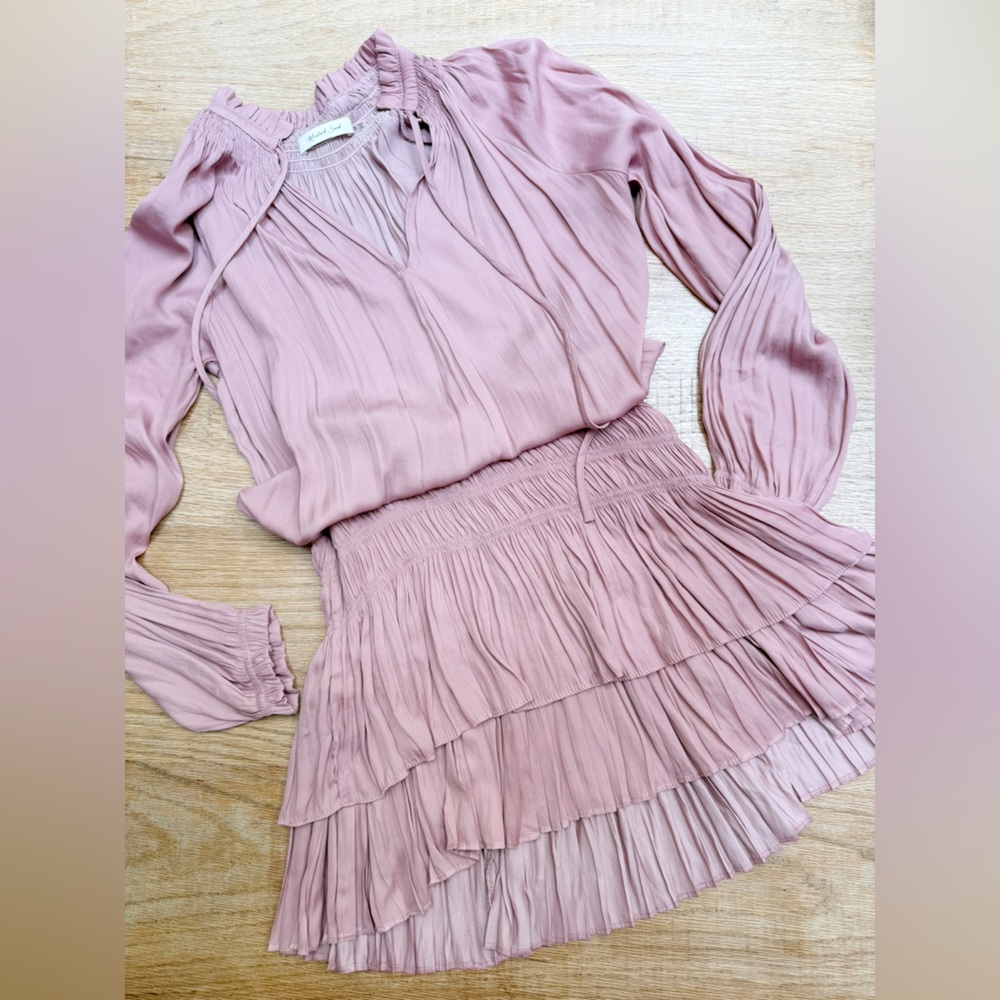 Mustard Seed Pink Mini Skater Skirt